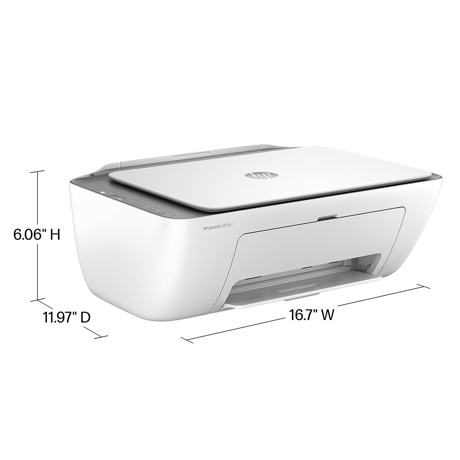 HP DeskJet 2855e Wireless All-in-One Color Inkjet Printer, Scanner, Copier, Best for home, 3 months of Instant Ink included, Single-band Wi-Fi connectivity (588S5A)