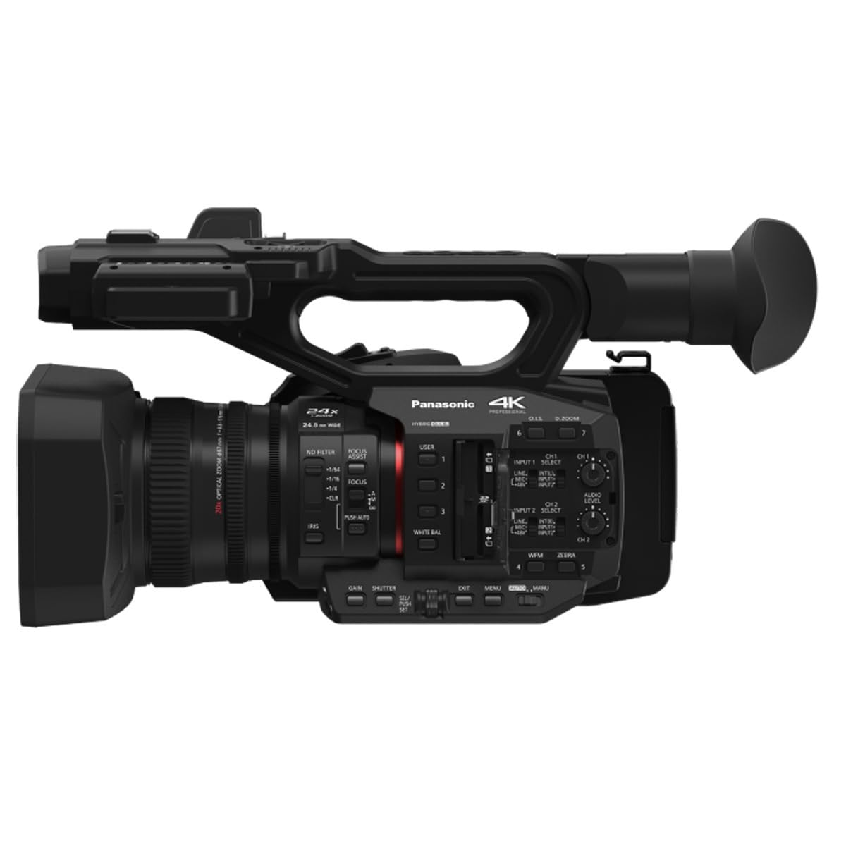 Panasonic Camcorder, Professional Quality 4K 60p, 1.0-inch Sensor, 24.5mm Wide-Angle Lens and Optical 20x Zoom, V-Log, Ethernet, Simultaneous SDI/HDMI Output, HD Live Streaming -: HC-X20