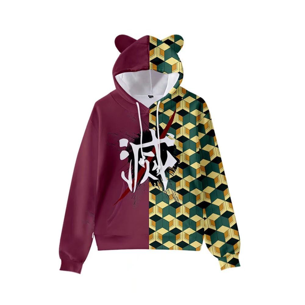 YUESUO Anime Lemon Slayer Hoodies, Unisex 3D Printed Cosplay Cute Sweatshirt for Men Women