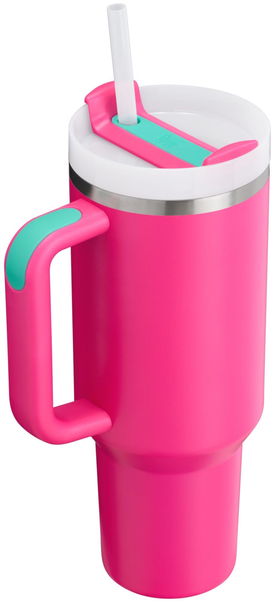 Stanley Quencher H2.0 Tumbler with Handle and Straw 30 oz | Flowstate 3-Position Lid | Cup Holder Compatible for Travel | Insulated Stainless Steel Cup | BPA-Free | Rose Quartz 2.0: Passion Pink 40 oz