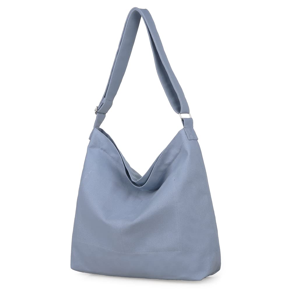 Covelin Women's Retro Large Size Canvas Shoulder Bag Hobo Crossbody Handbag Casual Tote