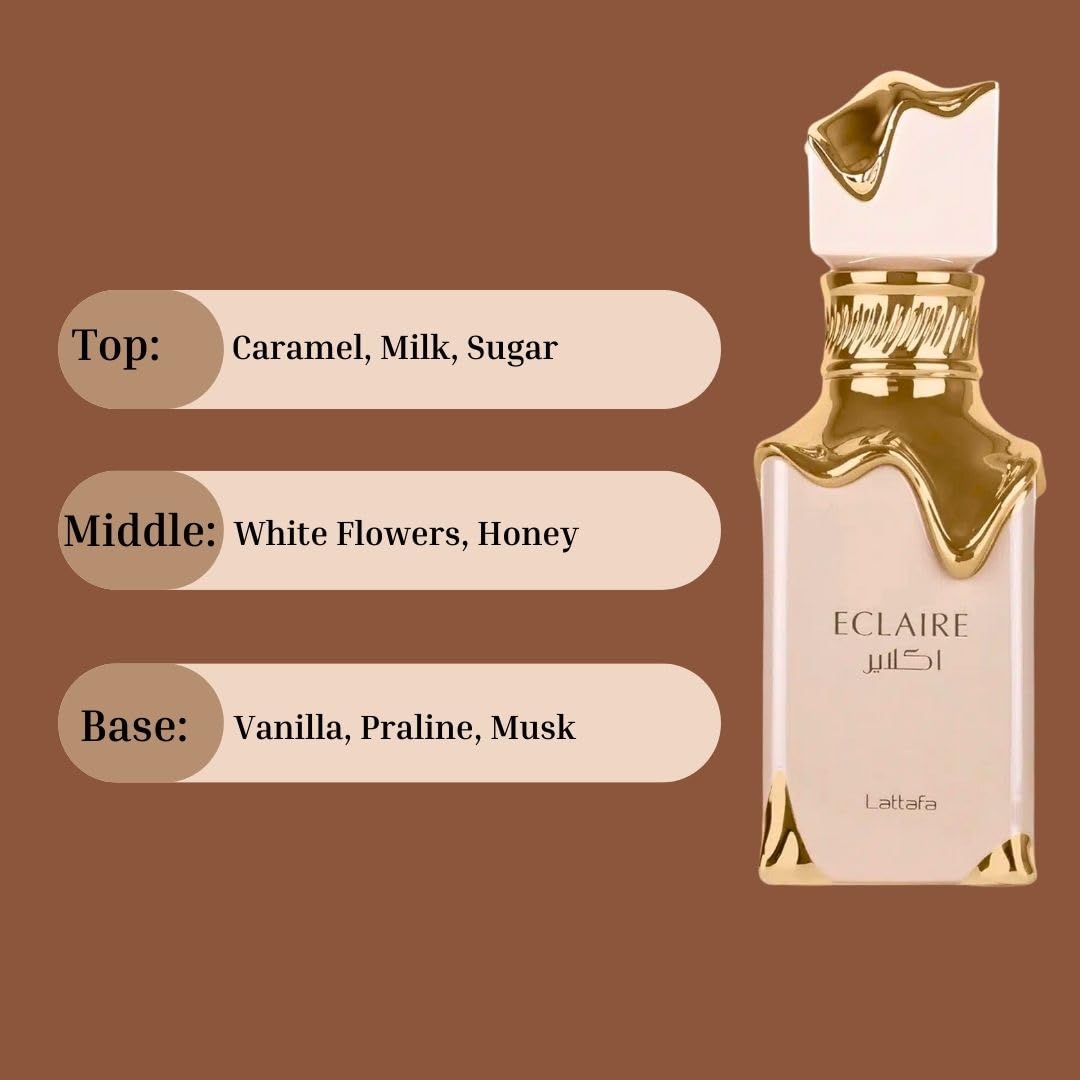 LATTAFA Eclaire EDP Spray 100ML (3.4 OZ) Long Lasting, Enchanting Fragrance For Women. (PACK OF 3): Eclaire (Pack of 3)