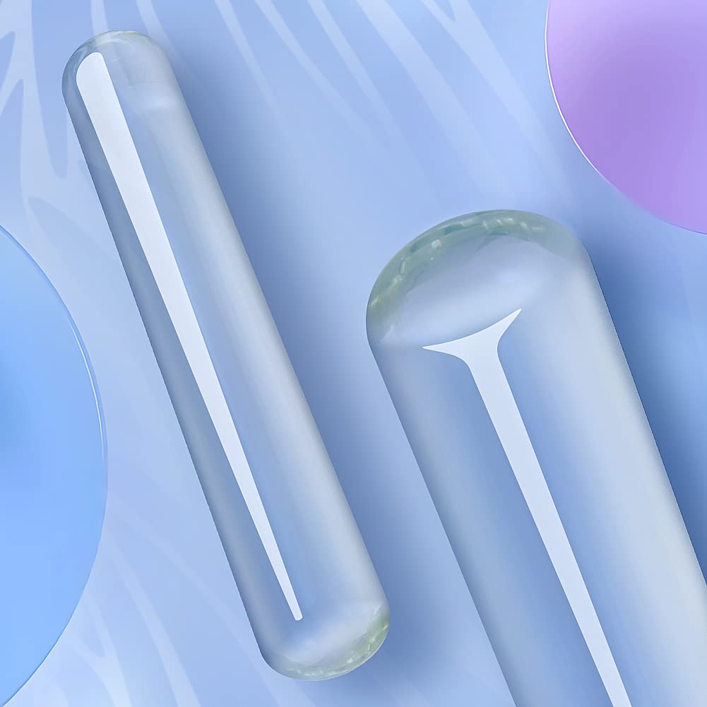 Glass Anal Butt Plug ex Toys Transparent Smooth Anal Plug Adult Toys Anal Trainer Buttplug Anal Dildo for Women Men Couple Crystal Analplug Anal Dilator Sex Toy Anal Expander Training Dildo (S): S