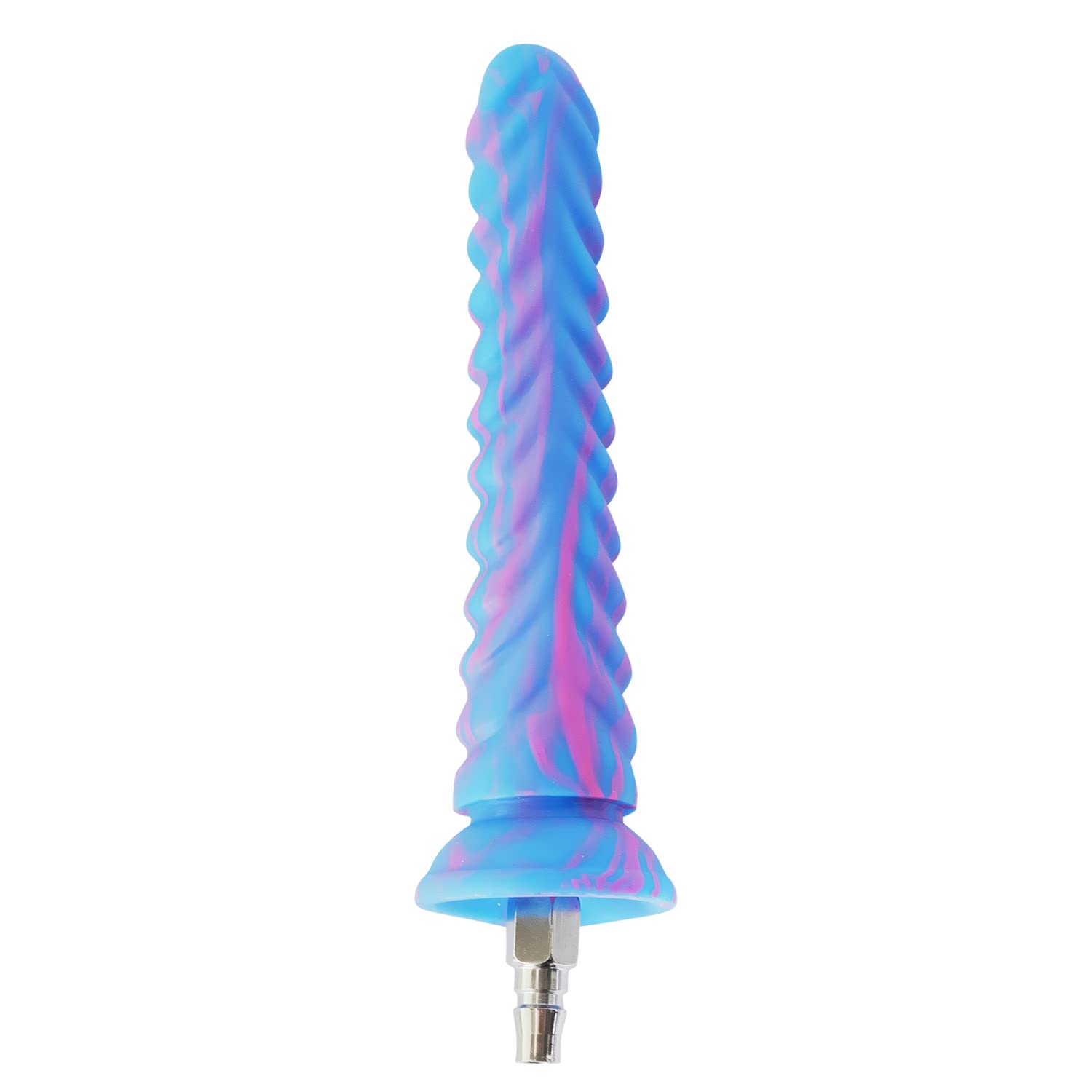 FREDORCH Realistic Silicone Dildo for Sex Machine Vac-U-Lock with Quick Air Connector Device User (Blue, 21.8cm/8.58nch)