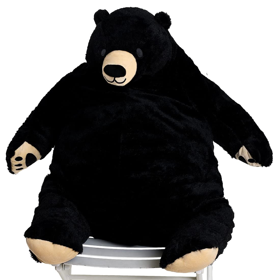 SNOWOLF Djungelskog Bear Giant Simulation 100 cm Bear Toy Stuffed Animal Plush Doll Huge Cuddly Dark Brown Teddy Bear for Home Decoration Valentine's Birthday Gift, 39.3 in/100 cm