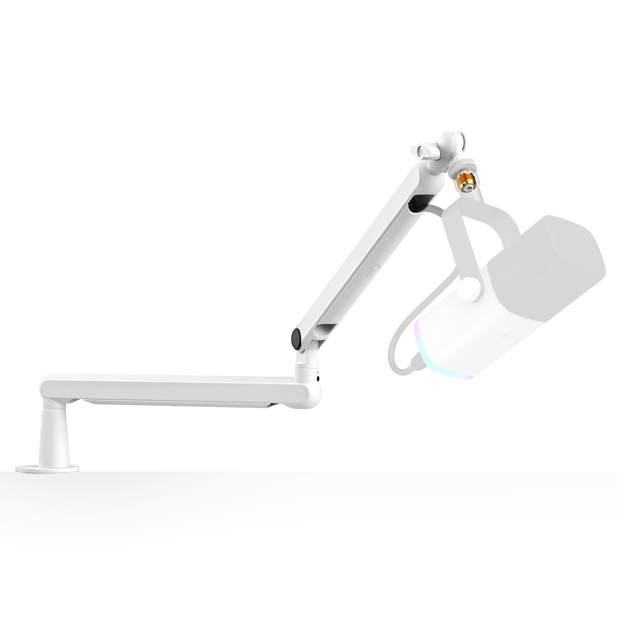FIFINE Microphone Boom Arm, Low Profile Adjustable Stick Microphone Arm Stand with Desk Mount Clamp, Screw Adapter, Cable Management, for Podcast Streaming Gaming Studio-BM88 thumbnail 1