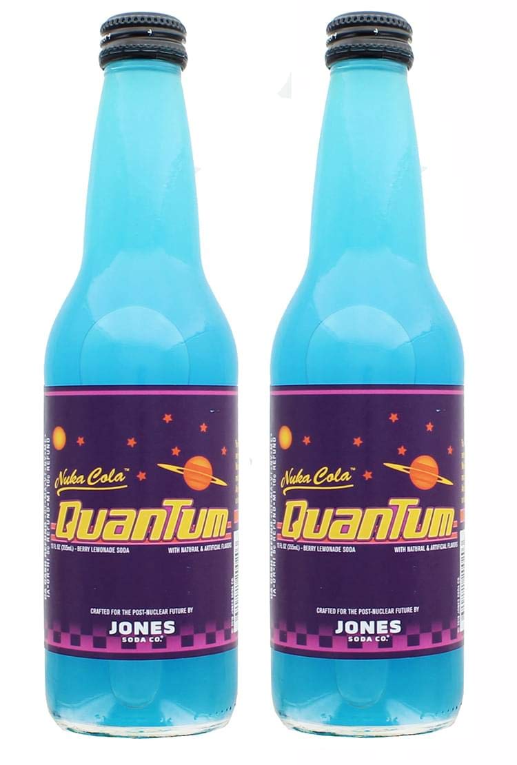 Jones Soda Co. Fallout Nuka-Cola Quantum Official Berry Flavored Nuka-Cola Soda | Bottles of 12oz | Pack of 2