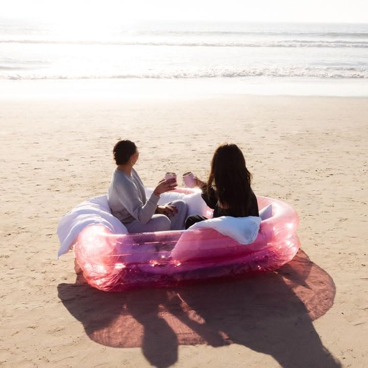 FUNBOY Giant Inflatable Luxury Clear Pink Heart Kiddie Pool, Year-Round Fun for Ball Pits, Swimming Pools, a Summer Pool Party and the Beach: FUNBOY Giant Inflatable Luxury Clear Pink Heart Kiddie Pool, Year-Round Fun for Ball Pits, Swimming Pools, a Summer Pool Party and the Beach