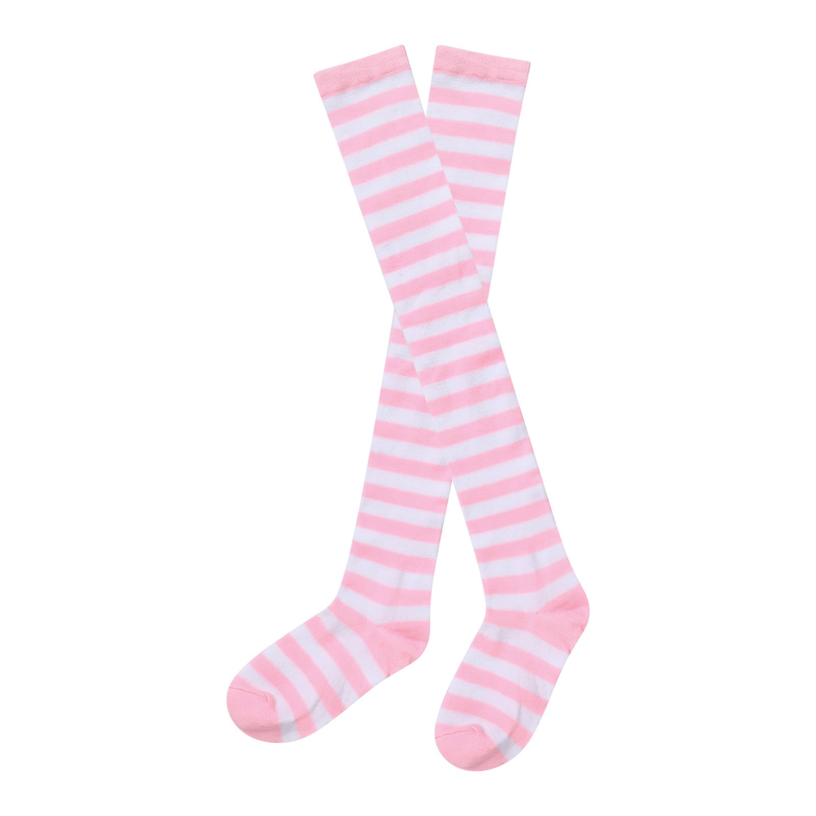 ABAFIP Women Cute Kawaii Anime Lingerie set Halter Strap Micro Bra Tiny Panty Garter Belt Striped Stockings 4Pcs Underwear: Pink