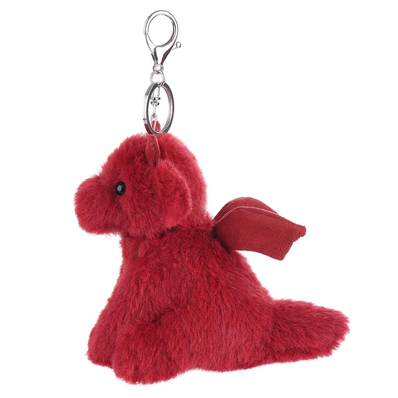 Apricot Lamb Cute Toys Plush Red Dragon Dinosaur Stuffed Animal Soft Keychain for Kids Bag, Purse, Backpack, Handbag (Red Dragon，4.7 Inches)
