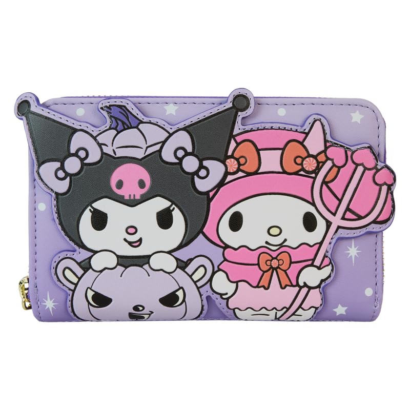 Loungefly Sanrio Kuromi and My Melody Halloween Zip Around Wallet