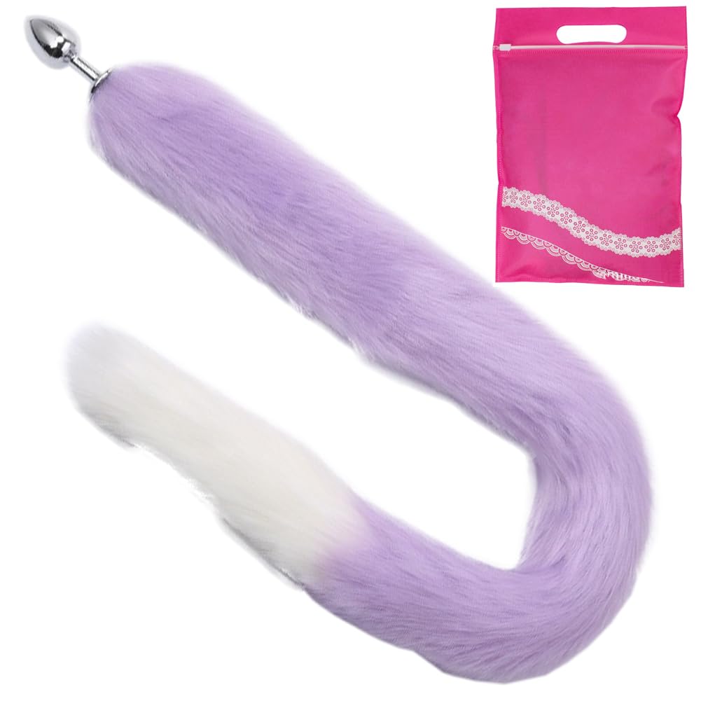 30.3 Inch Fox Animal Costume Tail Faux Fur Wolf Butt Tail Long Anal Butt Plug Fox Cat Butt Plug Furry Plush Tail Plug Valentines Day Cosplay