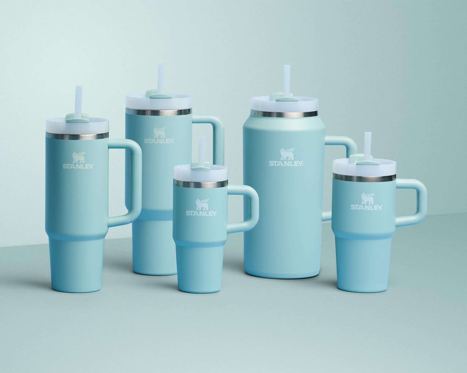 Stanley Quencher H2.0 Tumbler with Handle and Straw 30 oz | Flowstate 3-Position Lid | Cup Holder Compatible for Travel | Insulated Stainless Steel Cup | BPA-Free | Rose Quartz 2.0: 20 Ounces Seafoam