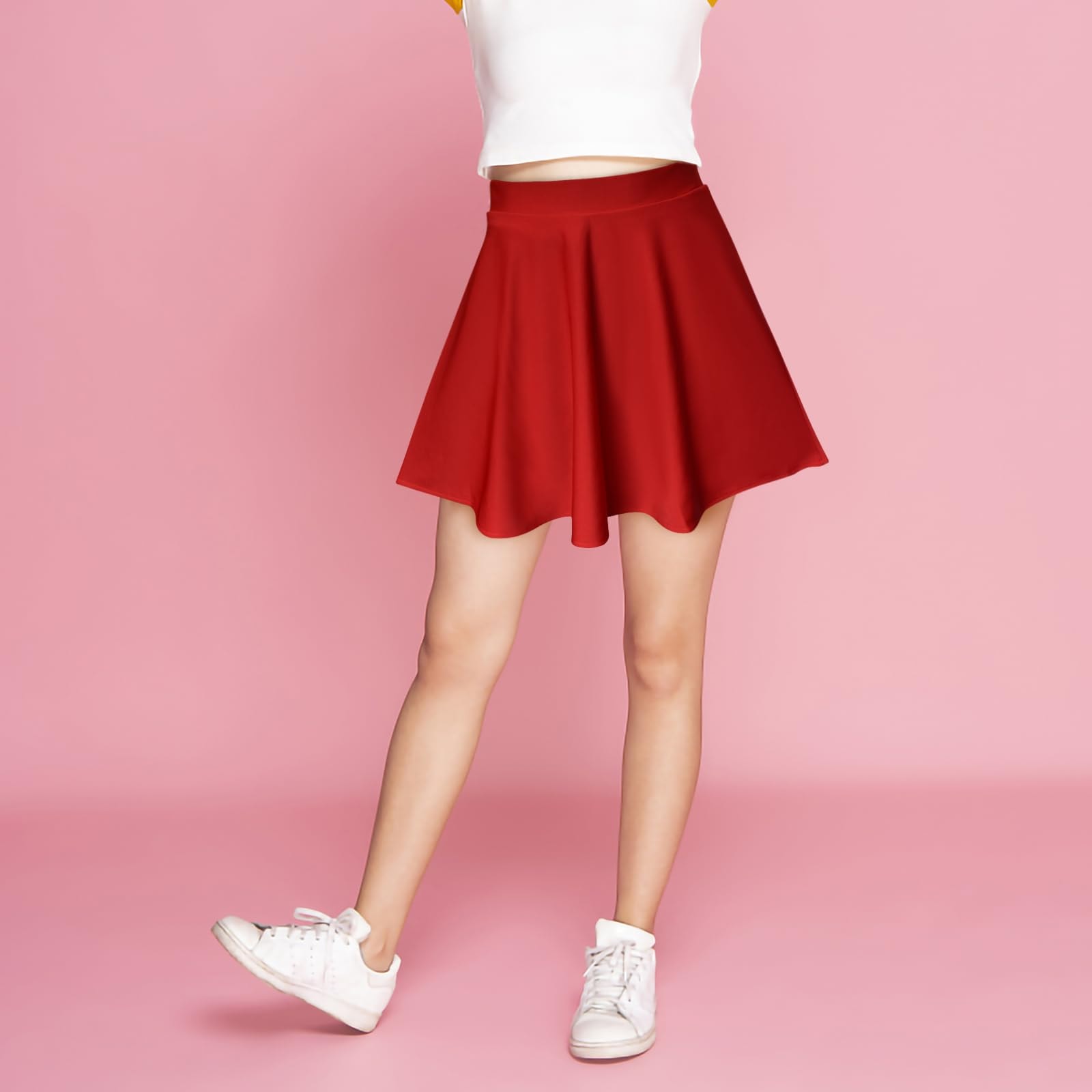 ATAMET Halloween Costume for Women,Sexy Long Sleeve Leotard Turtleneck Tops Bodysuit,Skater Skirt,Magnifying Glass,Socks - Image 6
