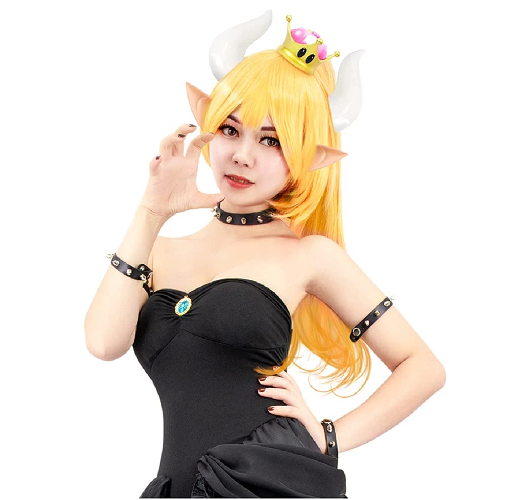 C-ZOFEK White Cosplay  with Clips for Bowsette Cosplay Costume Halloween Accessory: Horns
