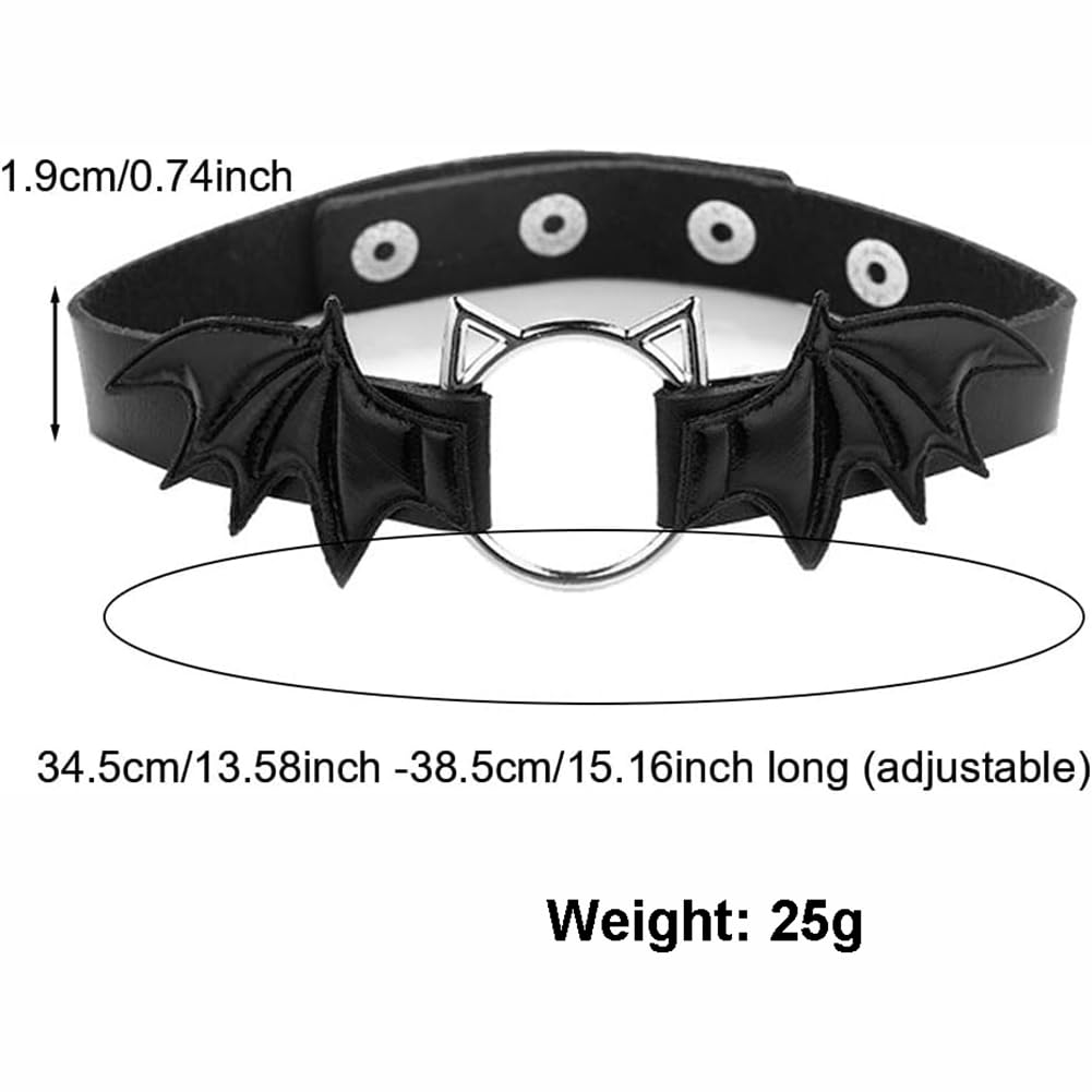 TJCGCKK Animal Cosplay Costume Furry Fox Tail Plug Cute Ears Headband Bat Style Neck Collar Set: Black C