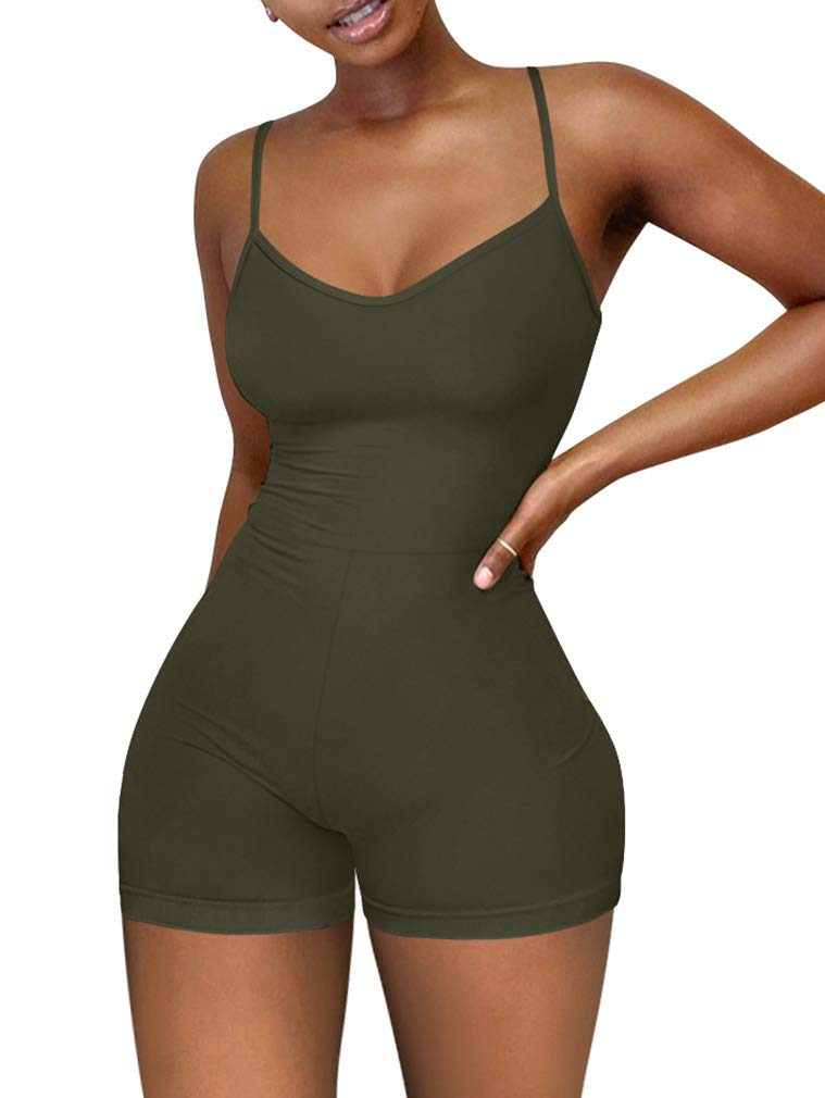 XXTAXN Women's Sexy Sleeveless Spaghetti Strap Party Club Short Rompers Jumpsuit
