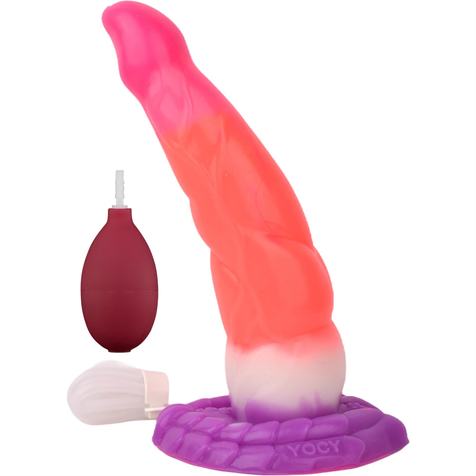 SOODAY 8.07" Luminous Squirting Dildo Silicone Anal Dildo Butt Plug Toy for Women, Realistic Ejaculating Dildo Suction Cup Dildo Adult Sex Toy, Flexible Dildo Anal Plug