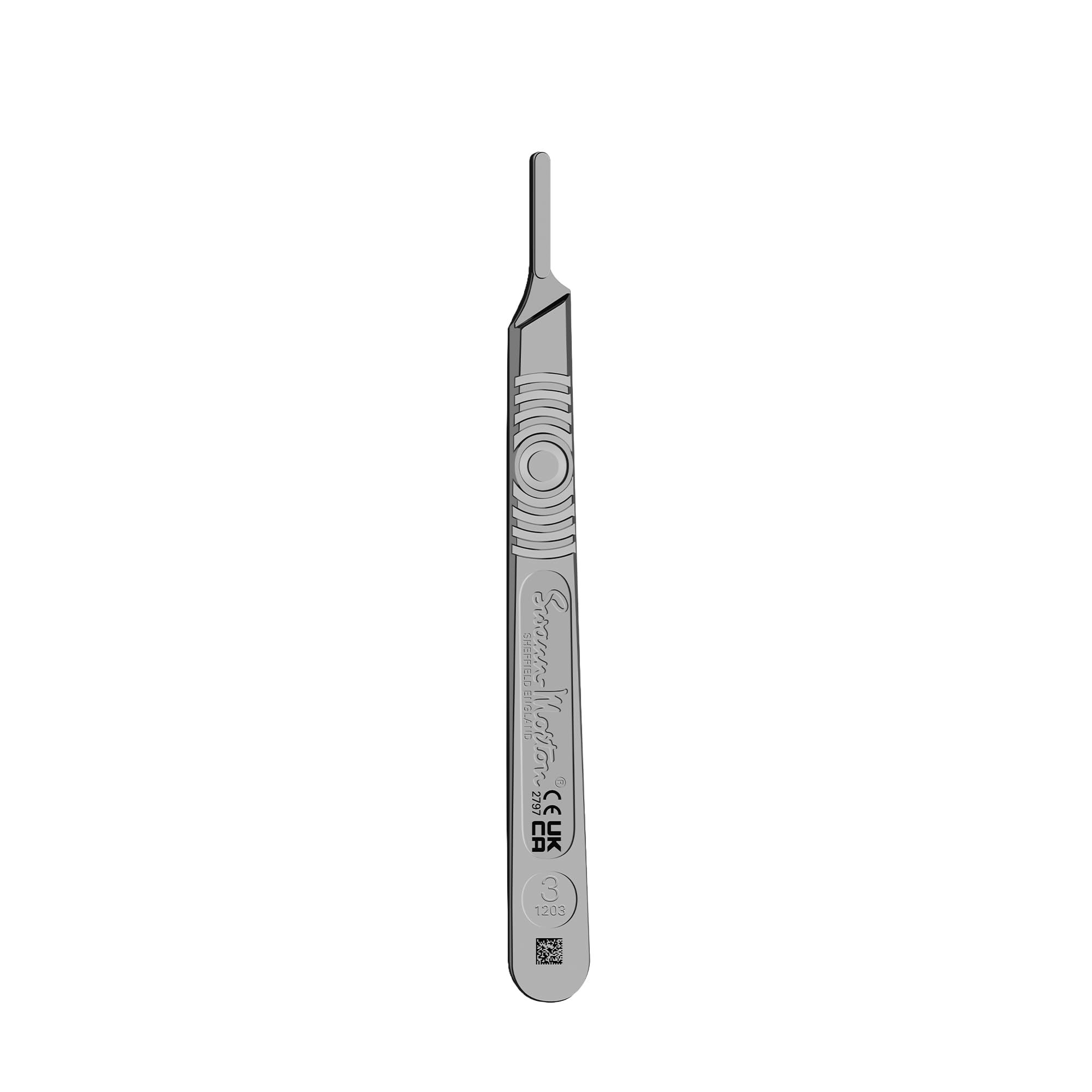 Swann Morton Scalpel Handle No. 3 - Stainless Steel, Fits Blades 10, 10A, 10R, 11, 12, 14, 15, & 15A, Esthetician Tools to Dermaplane, Surgical Knife Handle, Medical Grade Precision Instrument