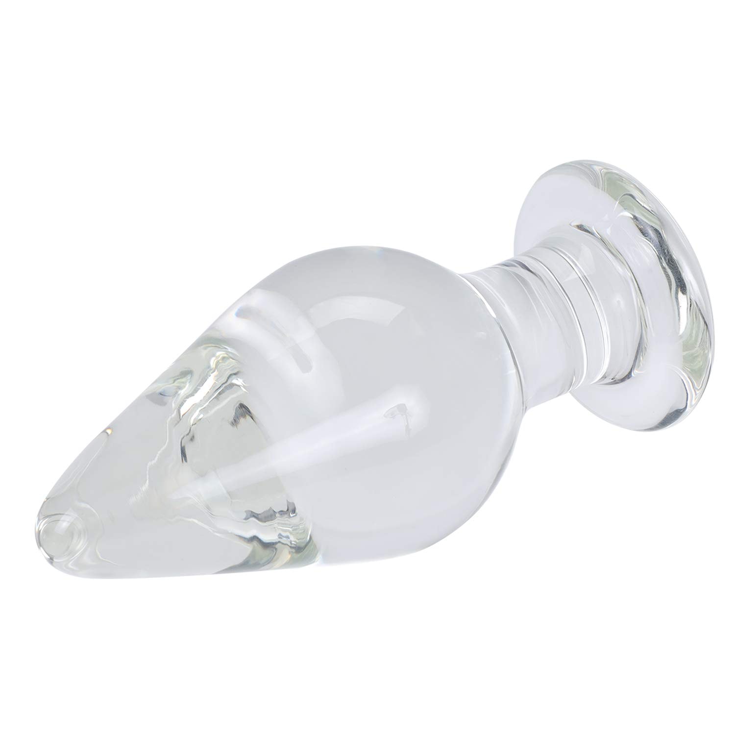 Epichao Huge Head Glass Butt Plug Crystal Anal Plug Bum Plug Bomb Plug Anal Trainer Anal Expander Training Sex Toy (): 2.95"