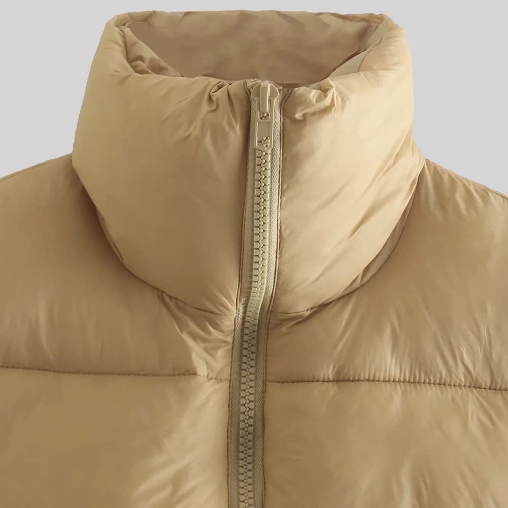 KEOMUD Women's Winter Crop Vest Lightweight Sleeveless Warm Outerwear Puffer Vest Padded Gilet: KEOMUD Women's Winter Crop Vest Lightweight Sleeveless Warm Outerwear Puffer Vest Padded Gilet
