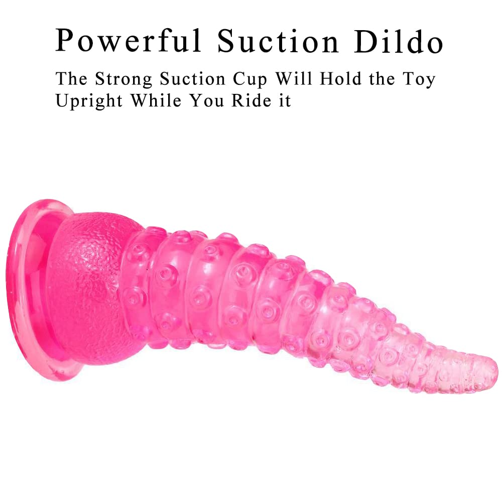 Octopus Tentacle Dildo Soft Realistic Dildo 6" Anal Plug Dildos Butt Plug Stimulator with Strong Suction Cup Anal Sex Toy Monster Silicone Prostate Massager for Women Men Adult Sex Play