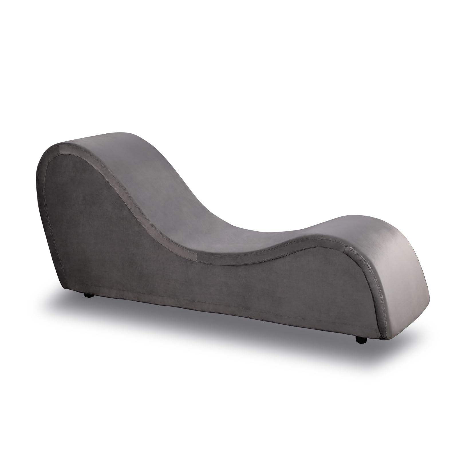 JUBILOOM Yoga Chaise Lounge Chair - Ergonomic Design for Adults, Padded Sponge with Washable, Yoga Chair with Non-Slip Bottom for Bedroom, Living Room, Indoor & Outdoor Yoga Furniture, Dark: Grey