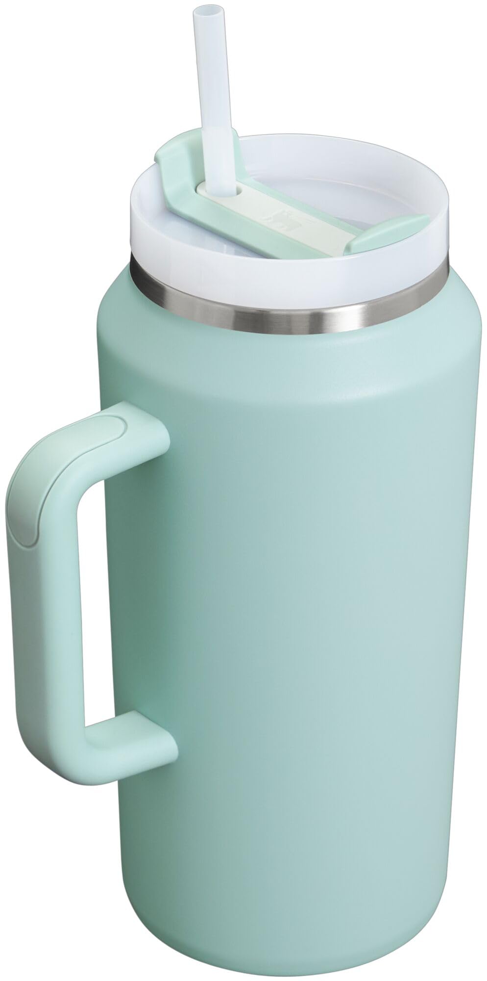 Stanley Quencher H2.0 Tumbler with Handle and Straw 30 oz | Flowstate 3-Position Lid | Cup Holder Compatible for Travel | Insulated Stainless Steel Cup | BPA-Free | Rose Quartz 2.0: 64 Ounces Seafoam