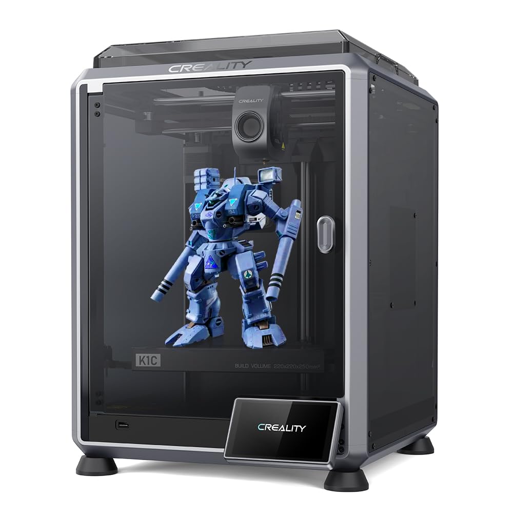 Creality  3D Printer, 2024 New Version 3D Printers with 600mm/s Fast Printing Speed, Support Carbon Fiber Filament 300℃ High-Temp Print, Auto Leveling and Clog-Free Direct Extruder: K1C