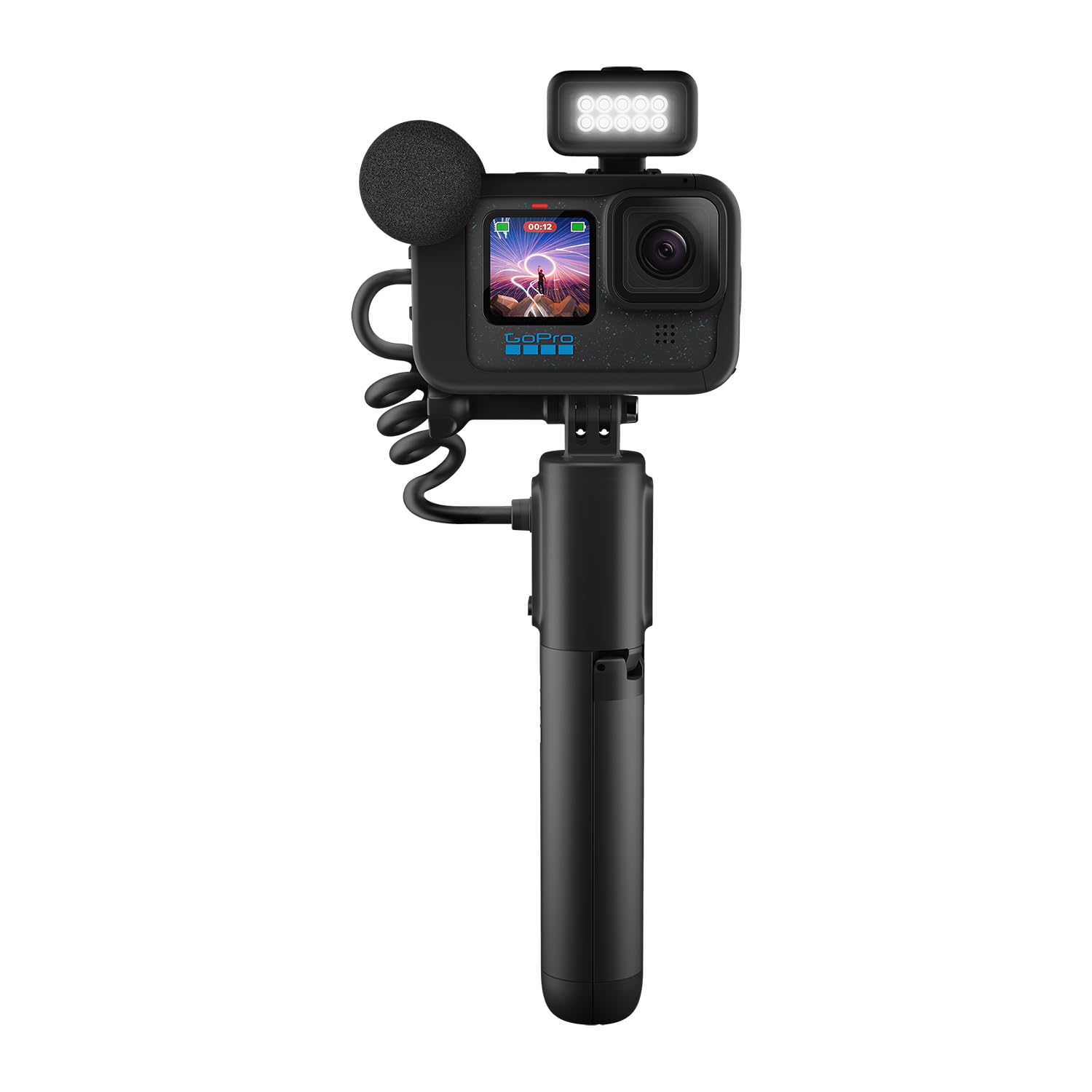 GoPro HERO12 Black - Waterproof Action Camera with 5.3K60 Ultra HD Video, 27MP Photos, HDR, 1/1.9" Image Sensor, Live Streaming, Webcam, Stabilization: GoPro HERO12 Black Creator Edition - Includes HERO12 Black , Volta (Battery Grip, Tripod, Remote), Media Mod, Light Mod, Enduro Battery, and Carrying Case