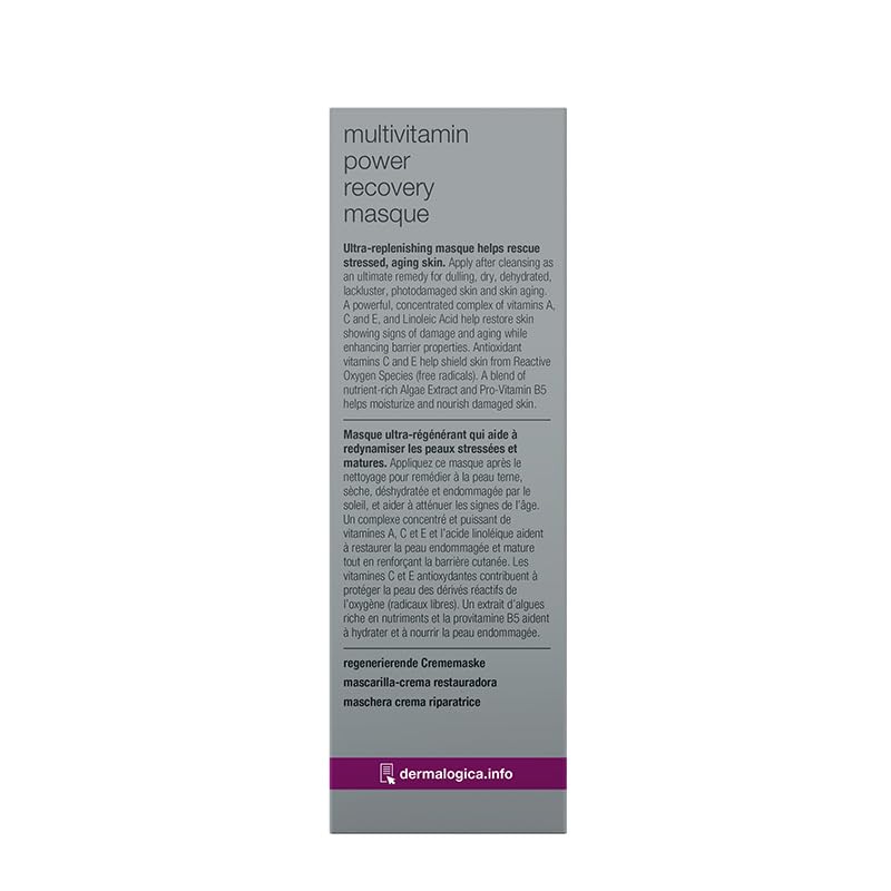 Dermalogica Multivitamin Power Recovery Masque, Anti-Aging Face Mask with Vitamin C & Lactic Acid - Restore and Repair Damaged, Aging Skin, 2.5 fl oz