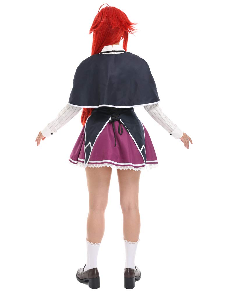 Haikyuu Women Crimson Haired Ruin Princess Cosplay School Uniform Costume With Cape Sock Dress Halloween Comic Con