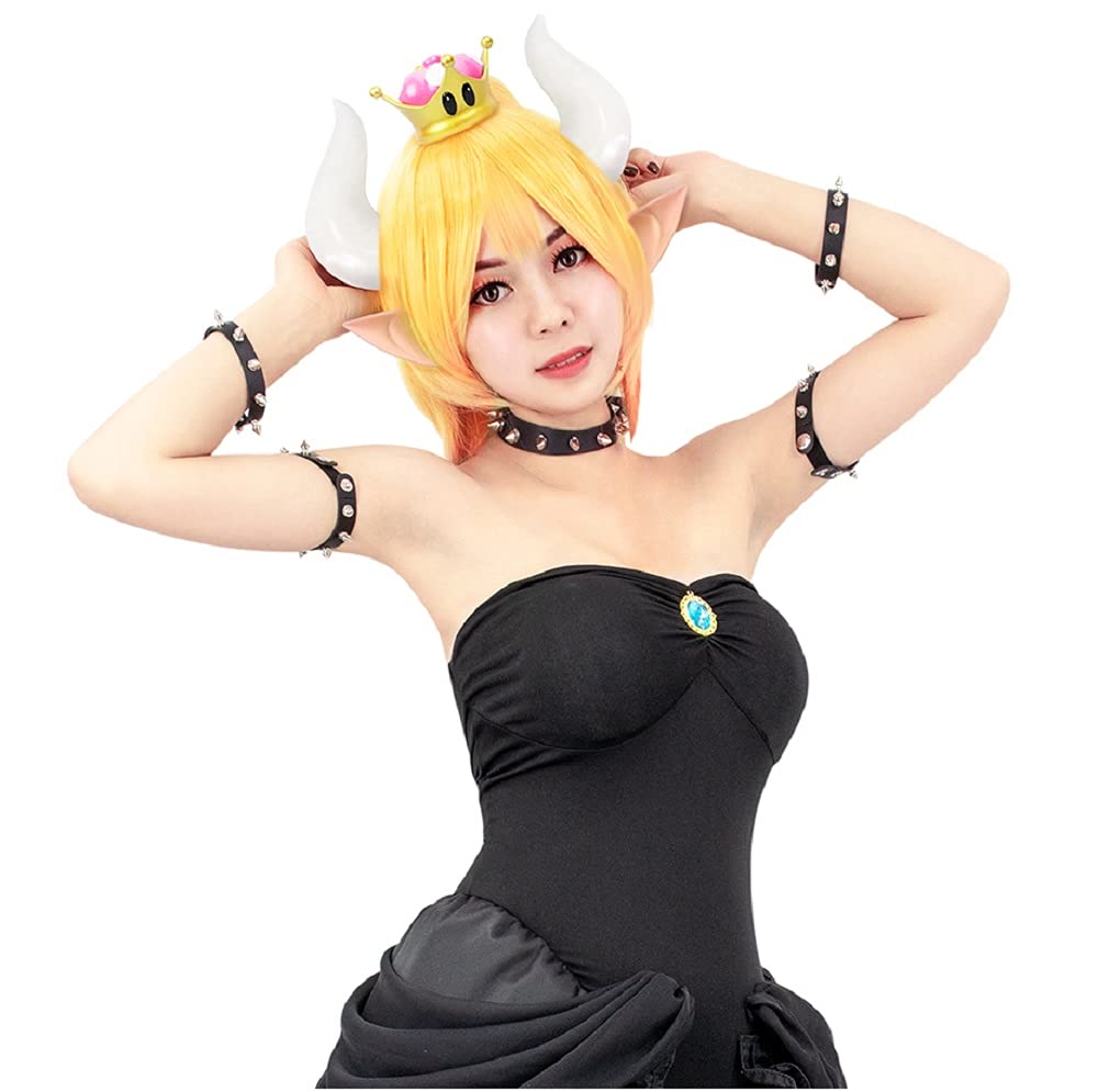 C-ZOFEK White Cosplay  with Clips for Bowsette Cosplay Costume Halloween Accessory: Horns