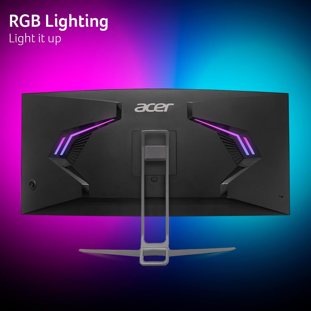 Acer Nitro 31.5 Inch WQHD 2560 x 1440 1500R Curved Gaming Monitor | AMD FreeSync | Up to 180Hz Refresh | 1ms (VRB) | Tilt | One Display Port 1.4 & Two HDMI 2.0 | EDA323QU S3bmiiphx
