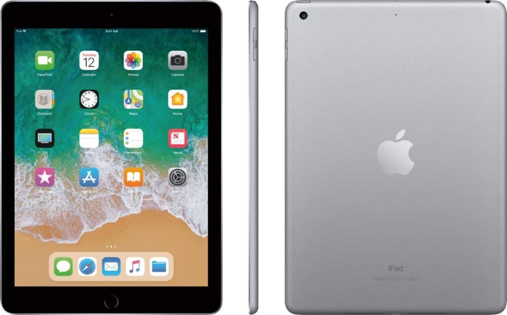 Apple iPad (5thGEneration) Wi-Fi, 128GB - Space Gray (Renewed)