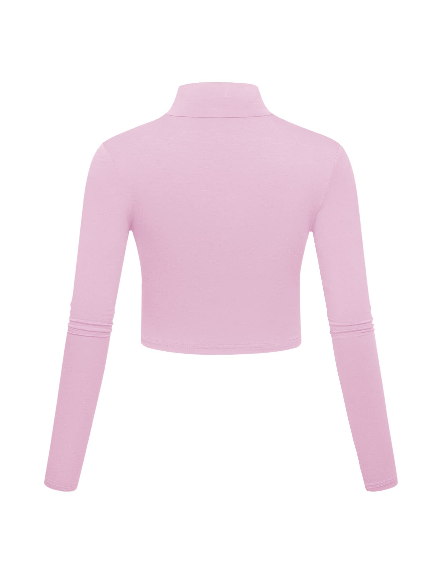Kindcall Lightweight Mock Turtleneck Crop Tops Long Sleeve Casual Base Layer for Women: Kindcall Lightweight Mock Turtleneck Crop Tops Long Sleeve Casual Base Layer for Women
