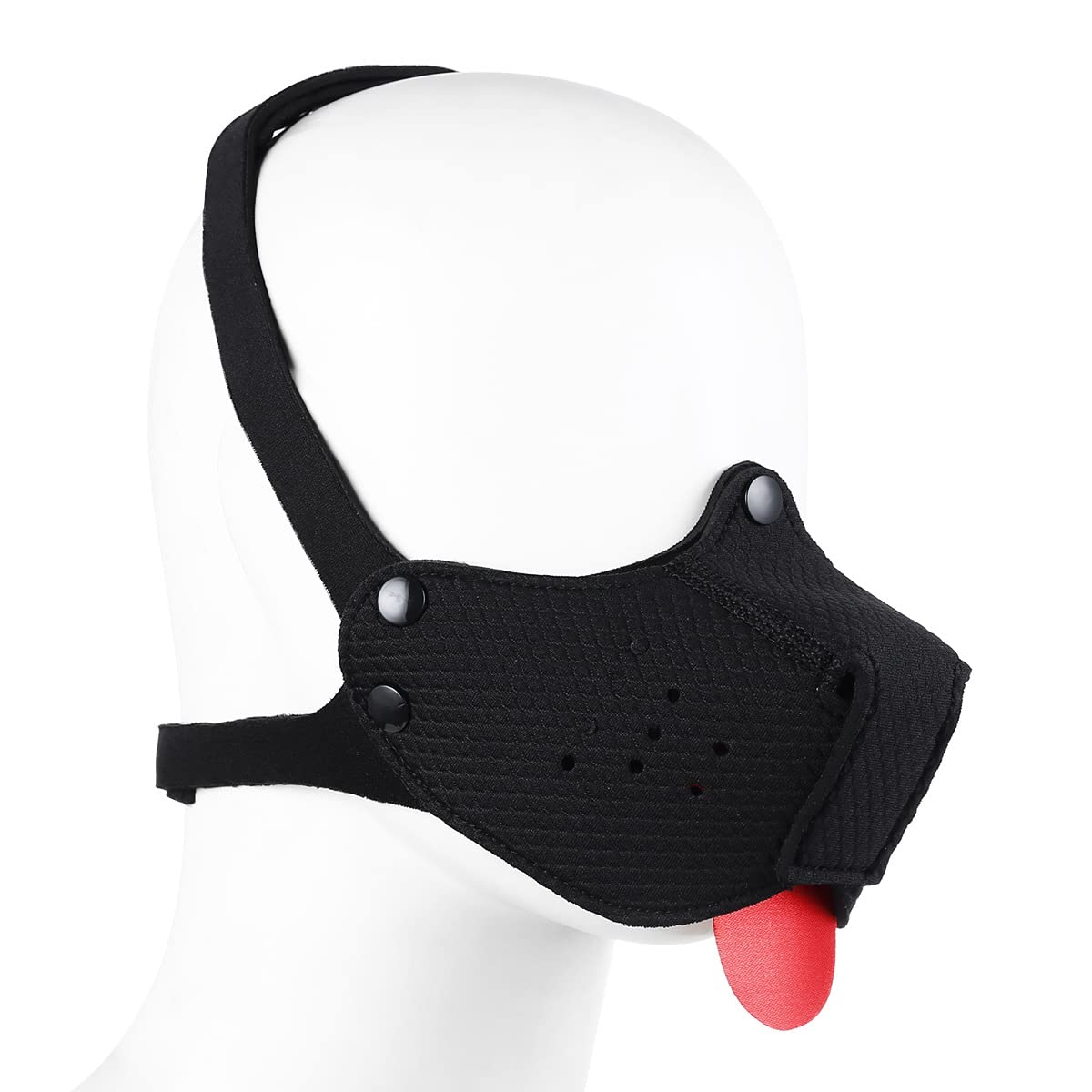 Neoprene Puppy Face Muzzle Dog Hood Mask Play Hoods: Black