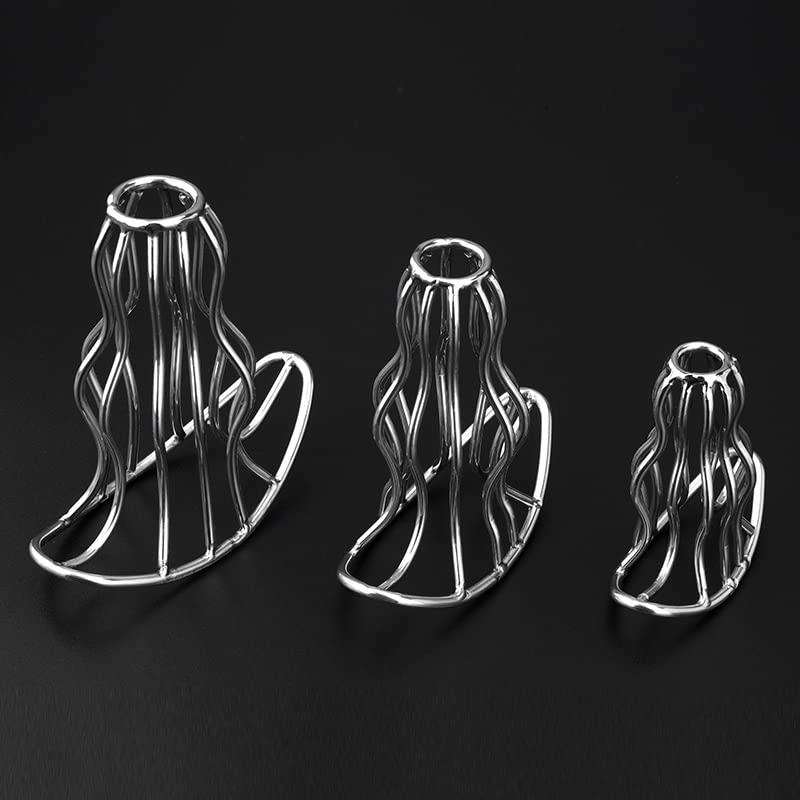 Stainless Steel Anal Butt Plugs Metal Hollow S&M Adult Sex Toys Vaginal Expander Women Men Games Trainer Gifts Pleasure Stimulator Flirting Supplies (Silver,L): Medium