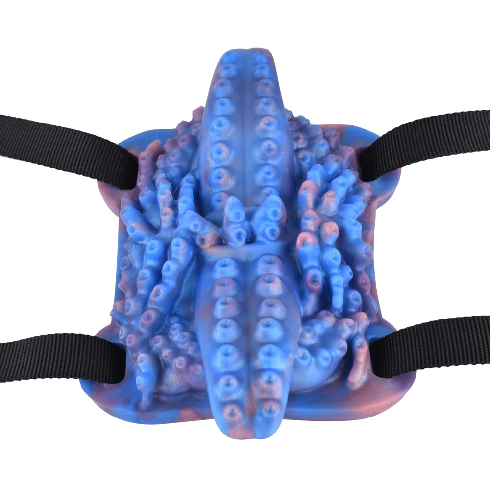 Multiple Use Fantasy Unique Design Bumpy Octopus Tentacle Waterproof Foreplay Sex Grinder Female Masturbation Adult Game Tool with Strap for Women Multi-Color Soft Liquid Silicone Made