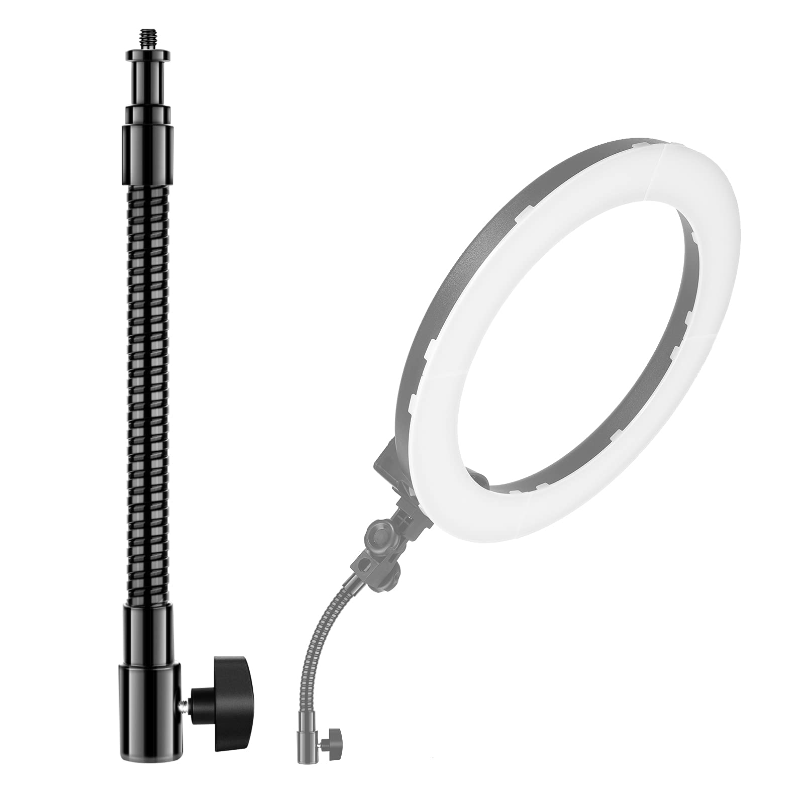 Neewer® 10"/25cm Metal Flexible Tube Arm for LED Video Lights,Ring Flash Light and Other Photography Accessories with 1/4" Screw Thread thumbnail 1
