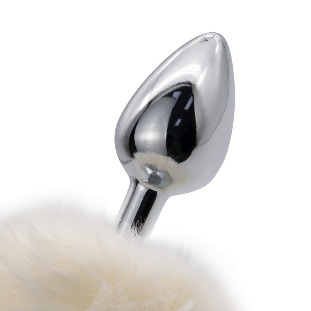 Size Butt Plug Metal Butt Plug Sexual Anus Rabbit's Tail Anal Sex Toys for Women Fun Sex Games: Small