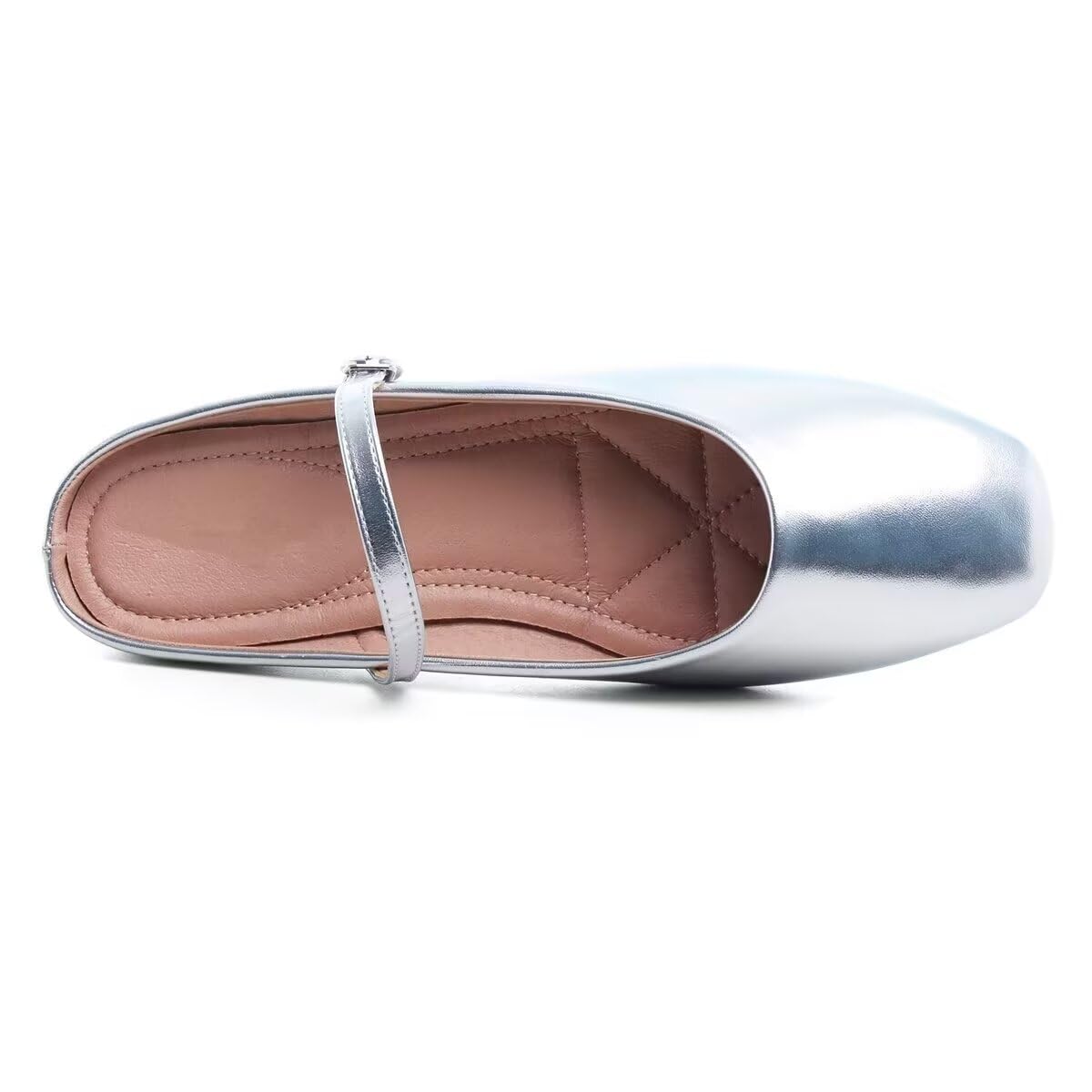VFDB Women Mules Elegant Dressy Flats Closed Toe Microfiber Leather Shoes Adjustable Buckle Strap Mary Jane Casual Office Shoes thumbnail 5