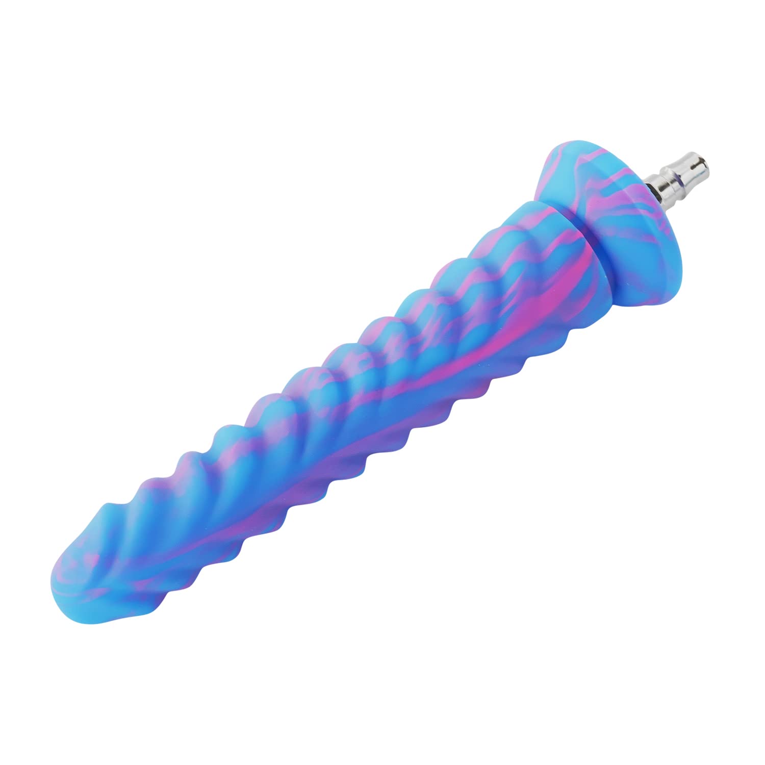 FREDORCH Realistic Silicone Dildo for Sex Machine Vac-U-Lock with Quick Air Connector Device User (Blue, 21.8cm/8.58nch)