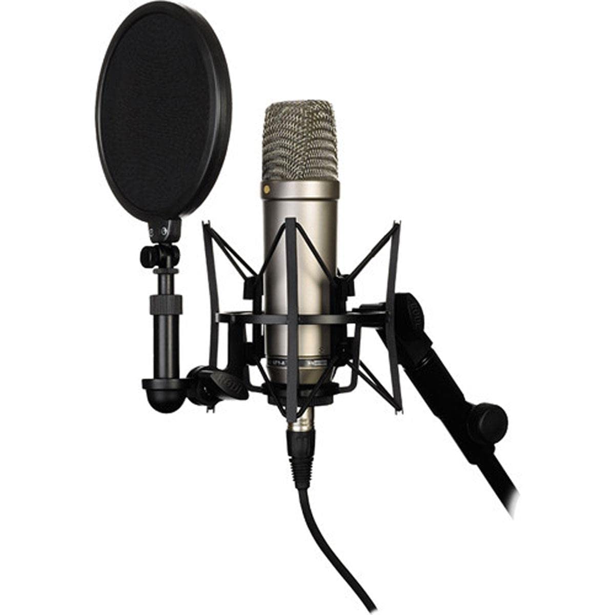 RØDE NT1 5th Generation Large-diaphragm Studio Condenser Microphone with XLR and USB Outputs, Shock Mount and Pop Filter for Music Production, Vocal Recording and Podcasting (Black): NT1 3rd Gen Silver