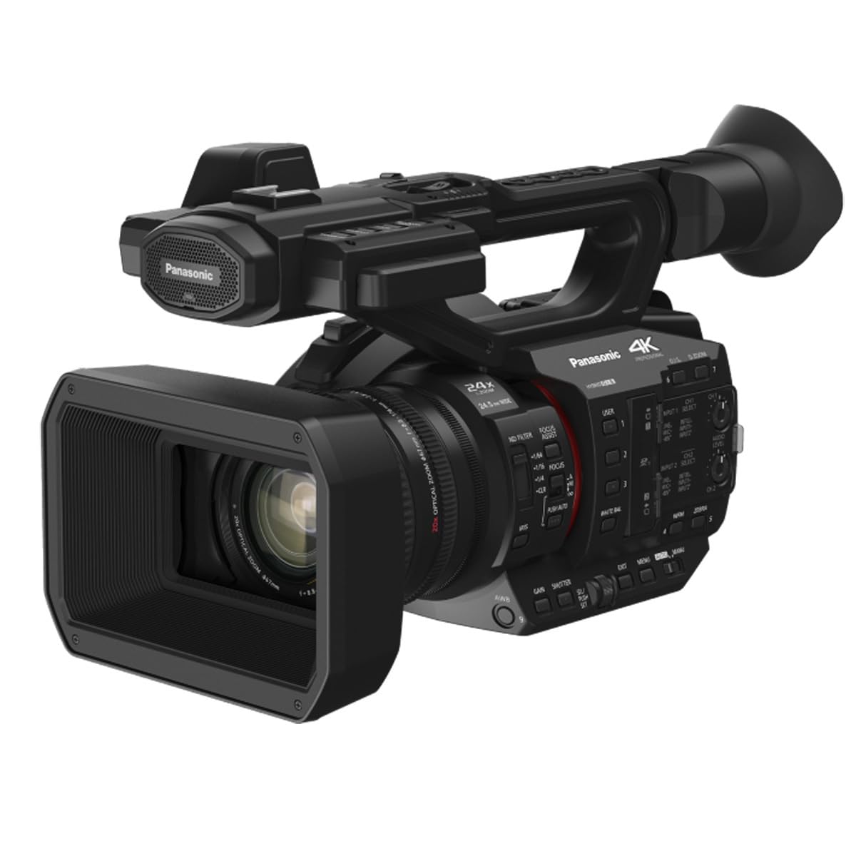 Panasonic Camcorder, Professional Quality 4K 60p, 1.0-inch Sensor, 24.5mm Wide-Angle Lens and Optical 20x Zoom, V-Log, Ethernet, Simultaneous SDI/HDMI Output, HD Live Streaming -: HC-X20