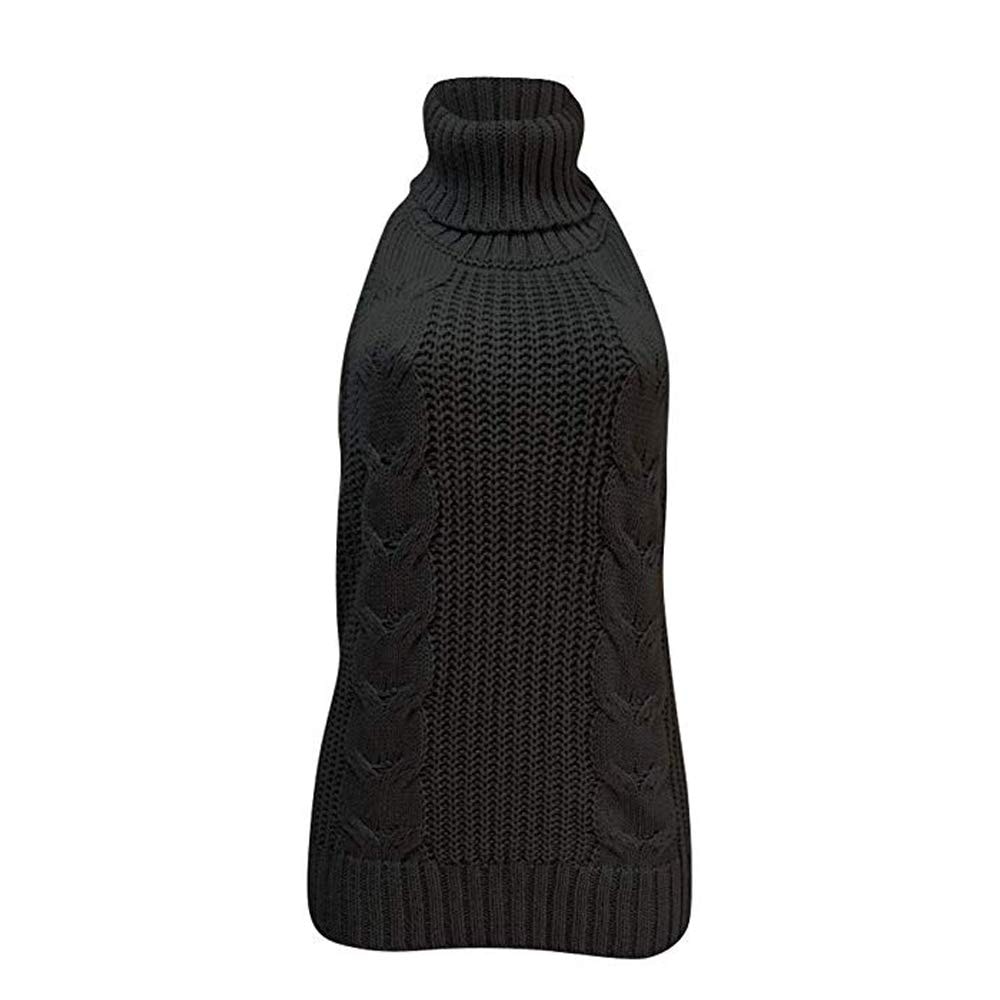 YOMORIO Womens Anime Virgin Killer Sweater Japanese Turtleneck Knitted Underwear Backless Pullover