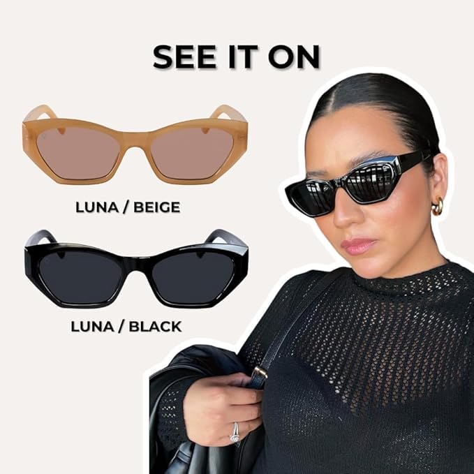 OWN THE TREND Trendy Sunglasses for Women - Sunglasses Womens with UV protection - Vintage Retro Oval Y2K Fashion Sun Glasses thumbnail 2