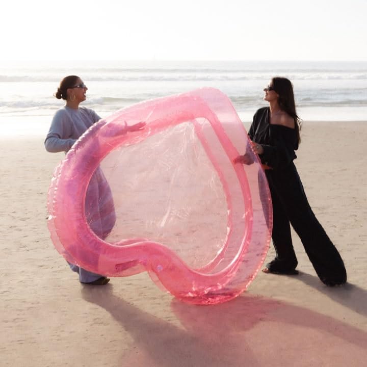 FUNBOY Giant Inflatable Luxury Clear Pink Heart Kiddie Pool, Year-Round Fun for Ball Pits, Swimming Pools, a Summer Pool Party and the Beach: FUNBOY Giant Inflatable Luxury Clear Pink Heart Kiddie Pool, Year-Round Fun for Ball Pits, Swimming Pools, a Summer Pool Party and the Beach