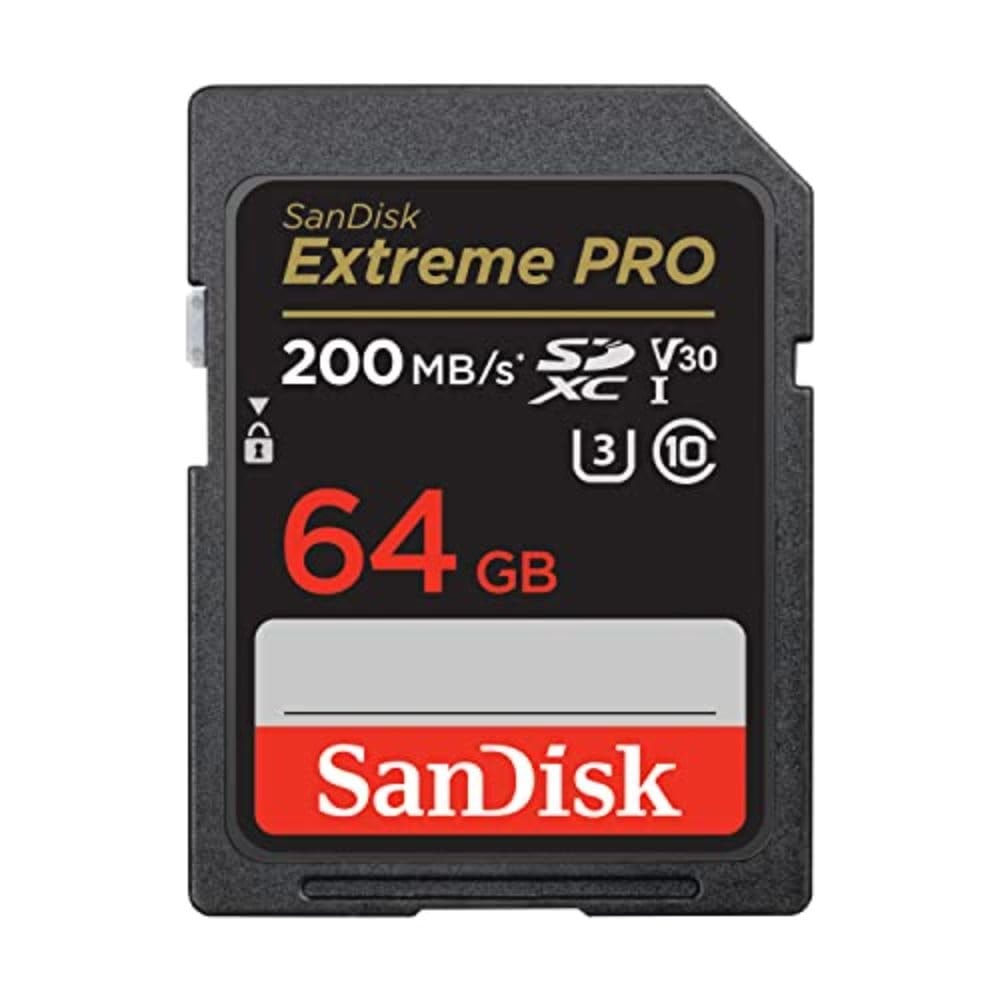 SanDisk  Extreme PRO SDXC UHS-I Memory Card - C10, U3, V30, 4K UHD, SD Card - SDSDXXD-128G-GN4IN: 64GB