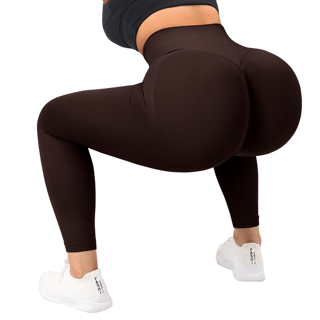 SUUKSESS Women Crossover Seamless Leggings Butt Lifting High Waisted Workout Yoga Pants thumbnail 6